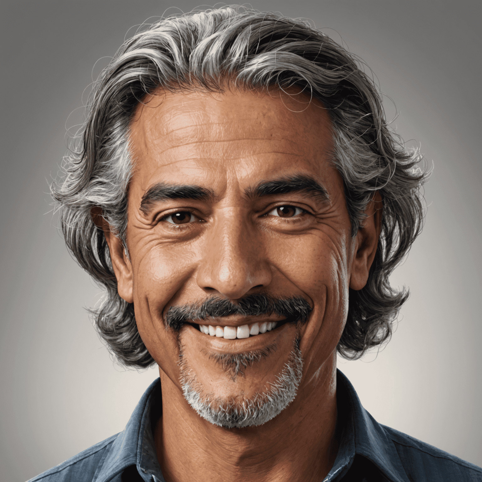 Portrait of Carlos Rodriguez, a middle-aged Latino man with salt and pepper hair and a friendly smile